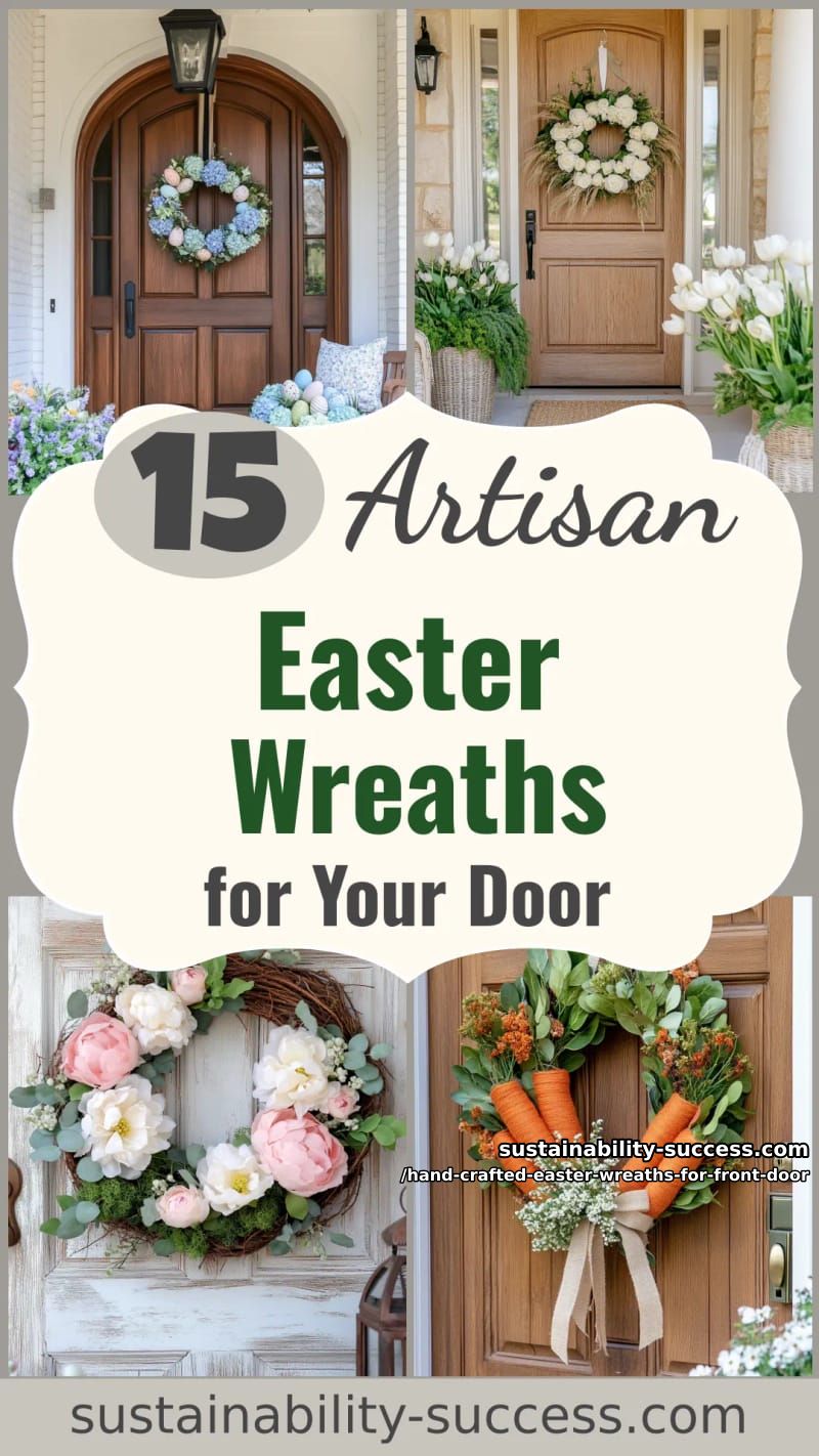 15 Hand Crafted Easter Wreaths For Front Door To Wow Your Guests 58 hand crafted easter wreaths for front door - Collage 57