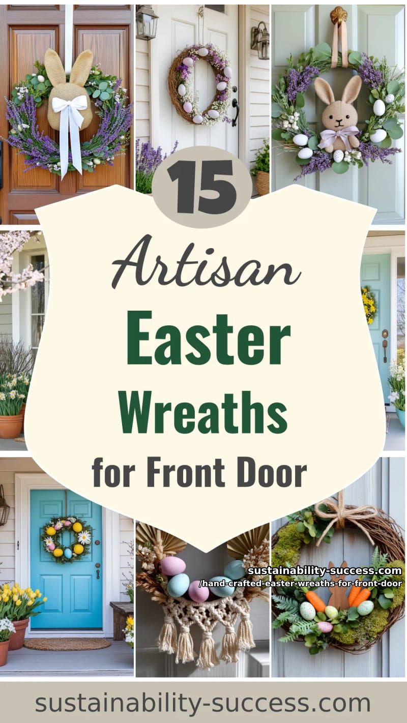 15 Hand Crafted Easter Wreaths For Front Door To Wow Your Guests 60 hand crafted easter wreaths for front door - Collage 59