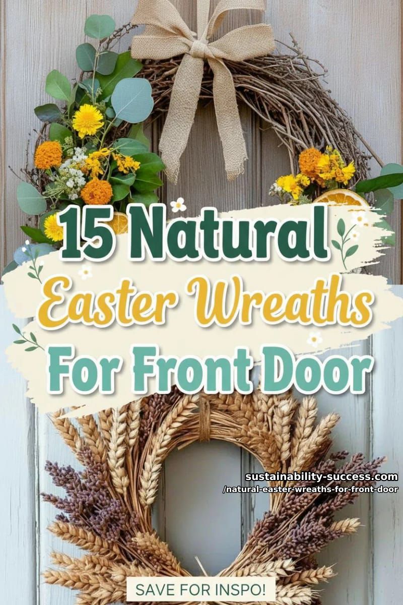 15 Natural Easter Wreaths For Front Door Using Moss, Twigs & Beautiful Earthy Textures 57 natural easter wreaths for front door - Collage 56