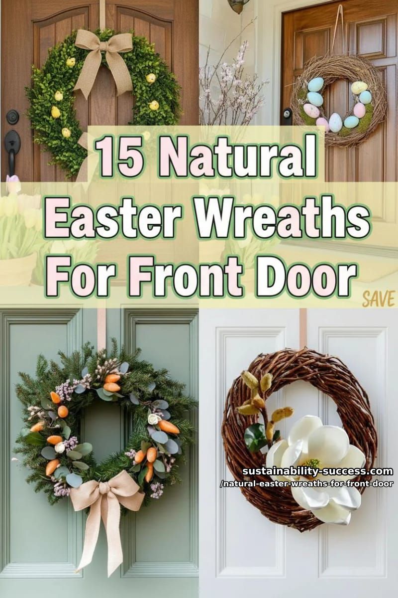 15 Natural Easter Wreaths For Front Door Using Moss, Twigs & Beautiful Earthy Textures 58 natural easter wreaths for front door - Collage 57