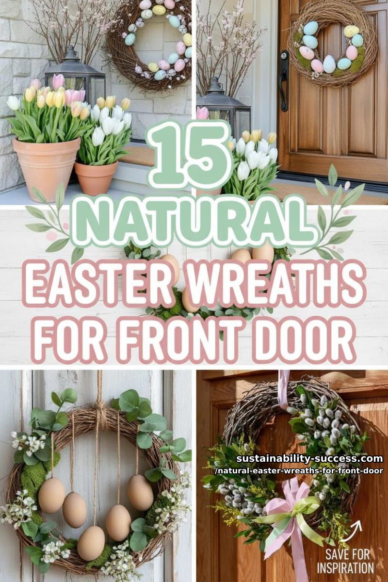 15 Natural Easter Wreaths For Front Door Using Moss, Twigs & Beautiful Earthy Textures 59 natural easter wreaths for front door - Collage 58