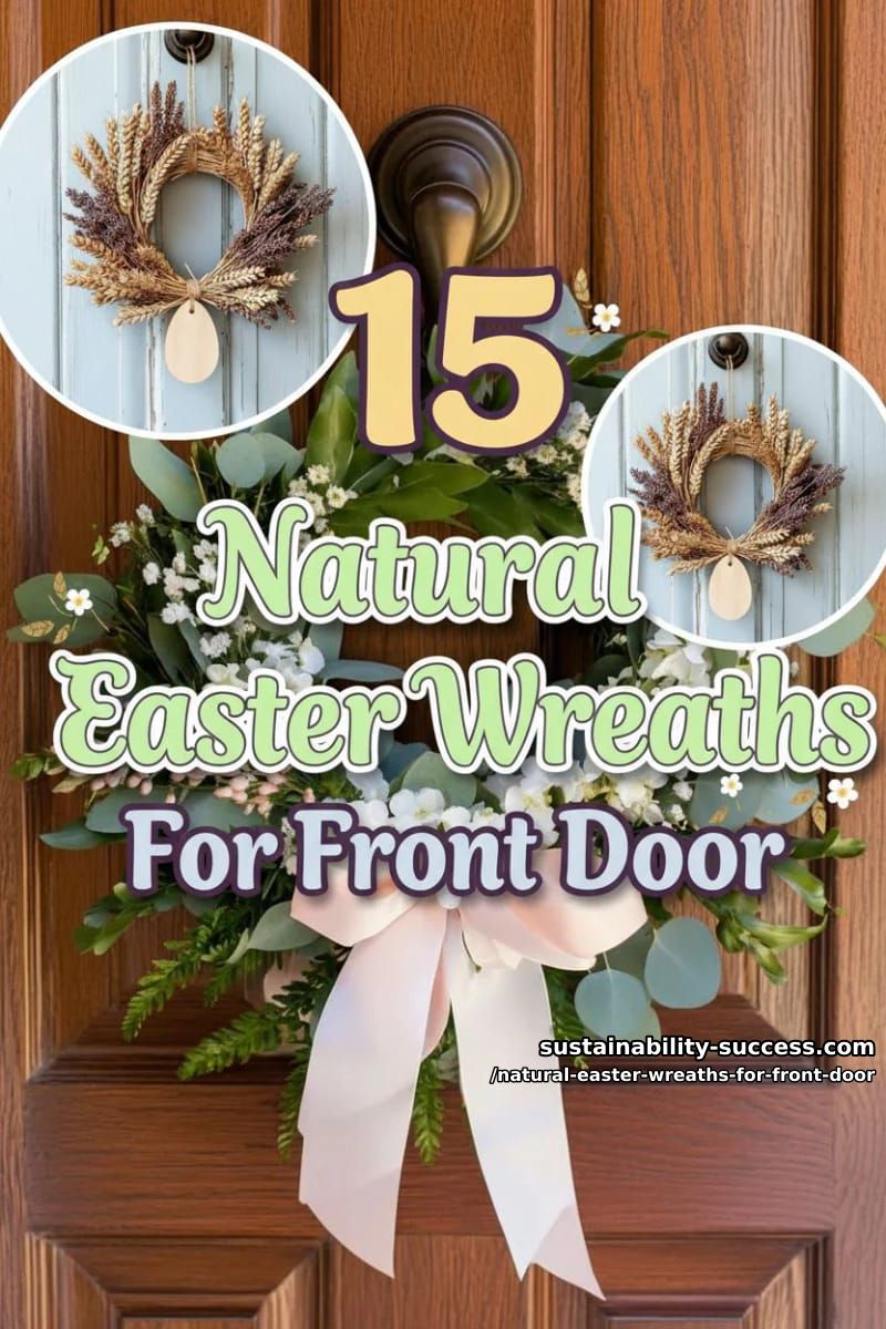 15 Natural Easter Wreaths For Front Door Using Moss, Twigs & Beautiful Earthy Textures 60 natural easter wreaths for front door - Collage 59