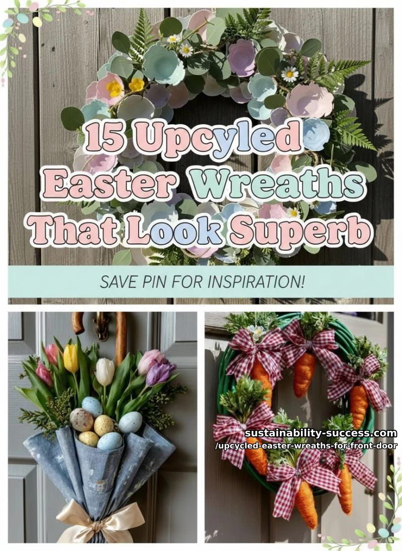15 Upcycled Easter Wreaths For Front Door That Look Superb 41 upcycled easter wreaths for front door - Collage 40
