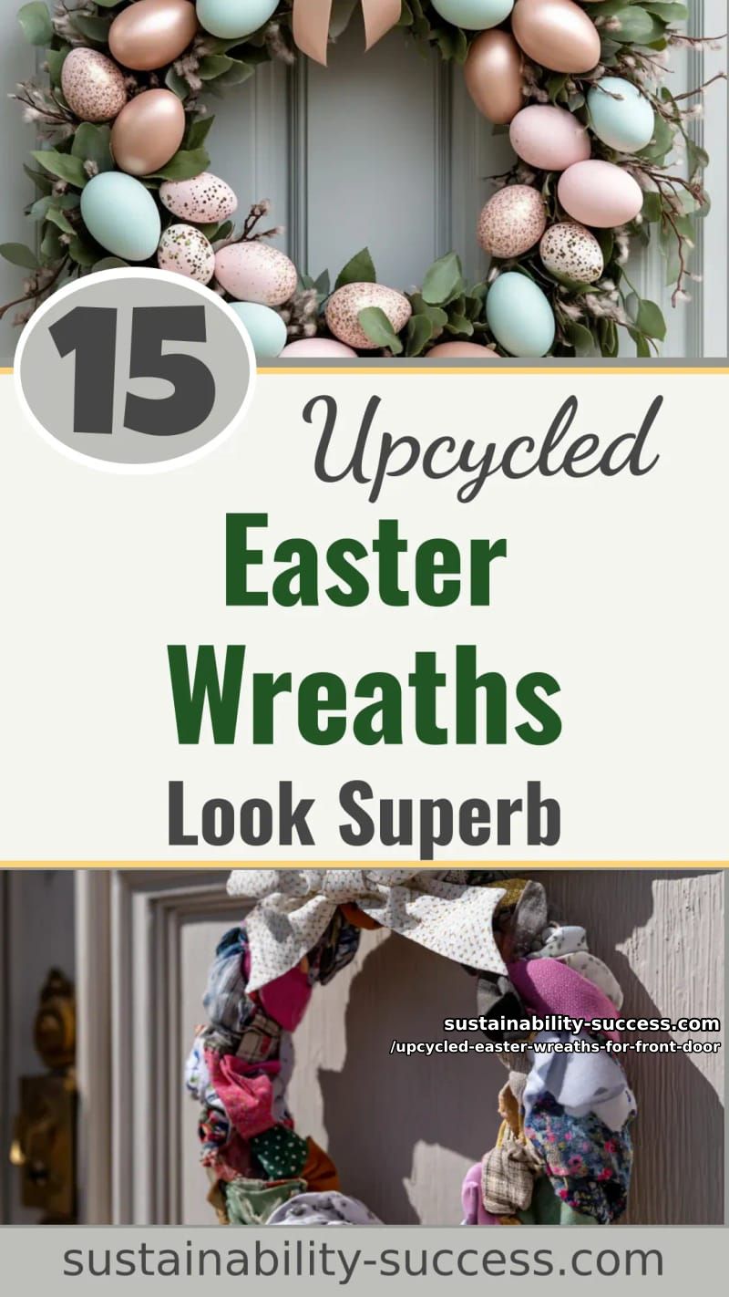 15 Upcycled Easter Wreaths For Front Door That Look Superb 46 upcycled easter wreaths for front door - Collage 45