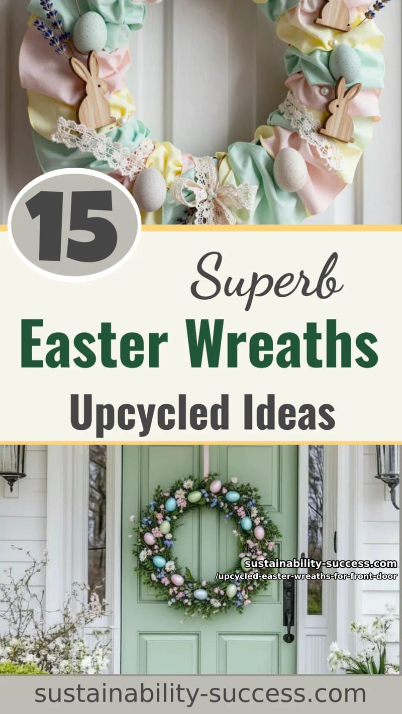 15 Upcycled Easter Wreaths For Front Door That Look Superb 51 upcycled easter wreaths for front door - Collage 50