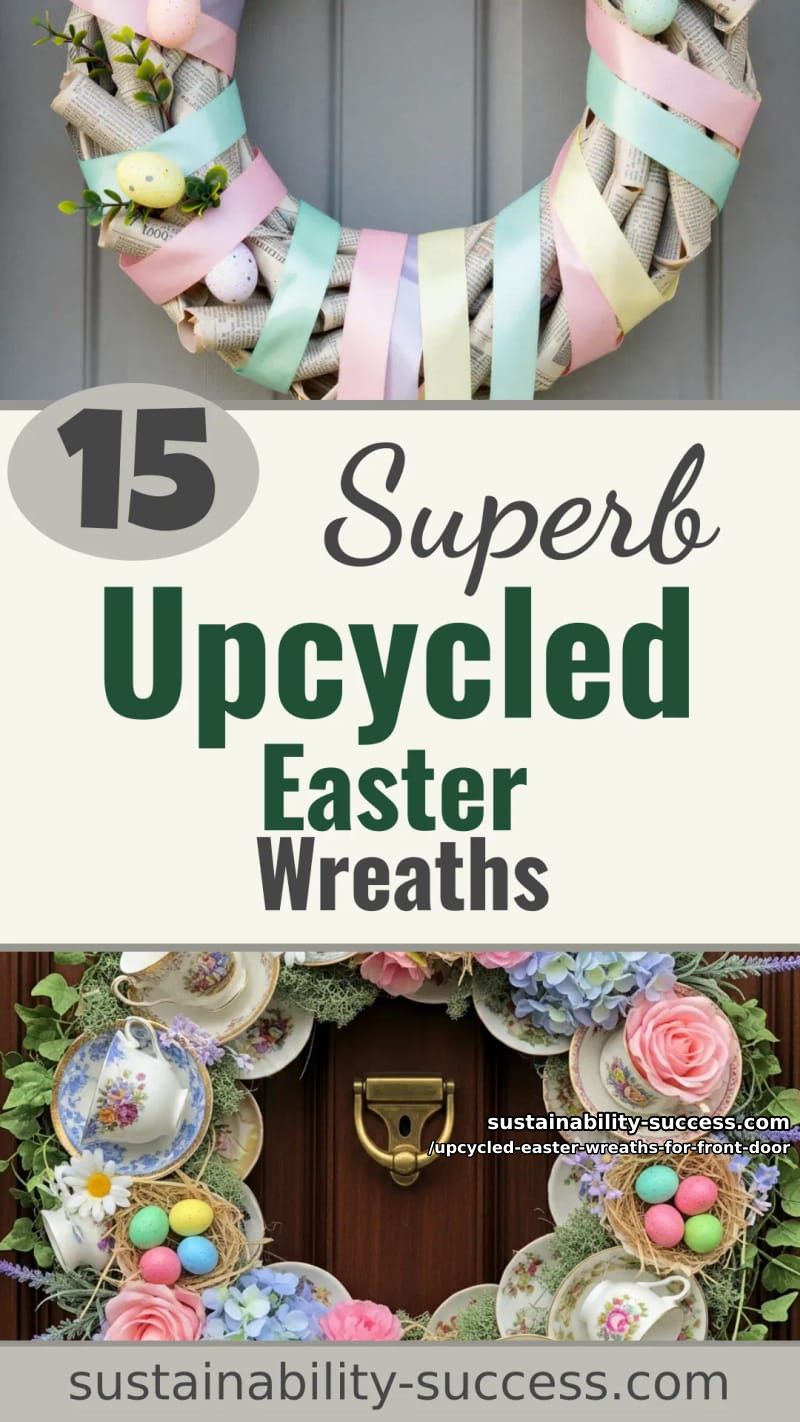 15 Upcycled Easter Wreaths For Front Door That Look Superb 53 upcycled easter wreaths for front door - Collage 52
