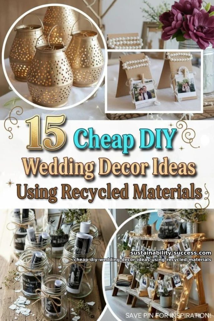 Picture Idea: 15 Cheap DIY Wedding Decor Ideas Using Recycled Materials To