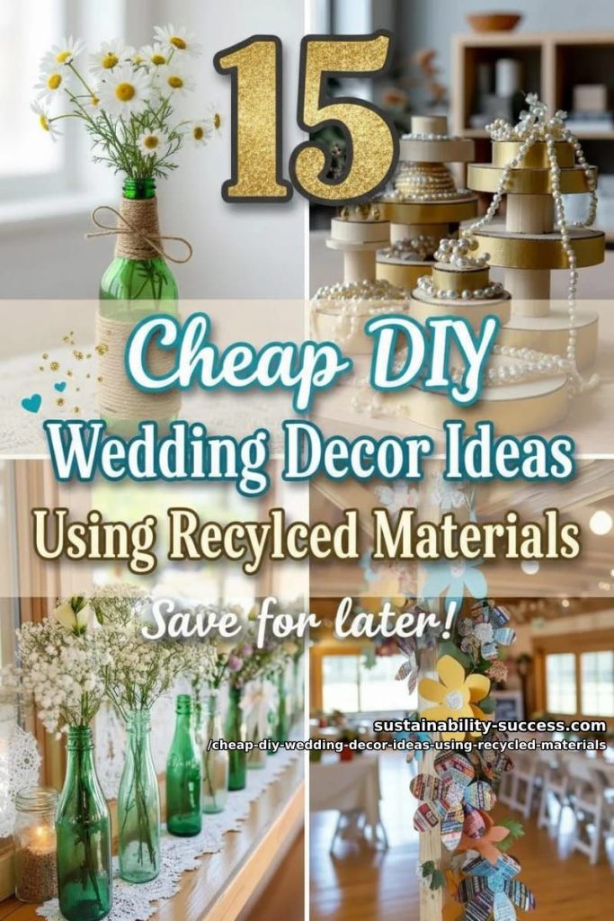 Curated visual reference: Affordable Event Recyclable Materials Reference: 15 Cheap DIY Wedding Decor Ideas Using Recycled Materials To