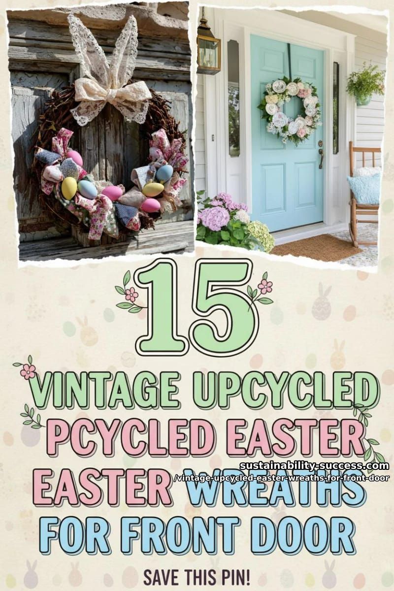 15 Vintage Upcycled Easter Wreaths For Front Door That Feel Cozy, Nostalgic & Fresh 43 vintage upcycled easter wreaths for front door - Collage 42