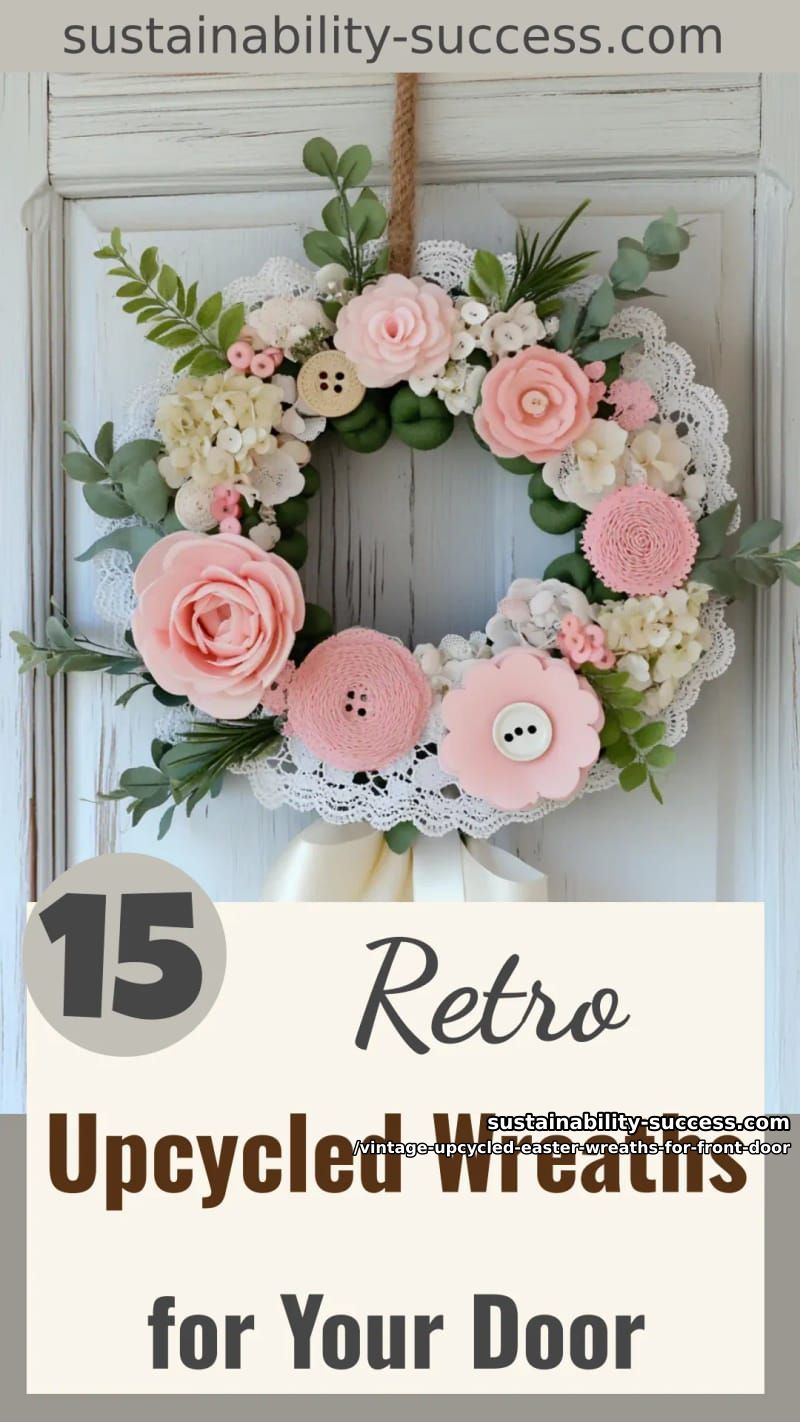 15 Vintage Upcycled Easter Wreaths For Front Door That Feel Cozy, Nostalgic & Fresh 48 vintage upcycled easter wreaths for front door - Collage 47
