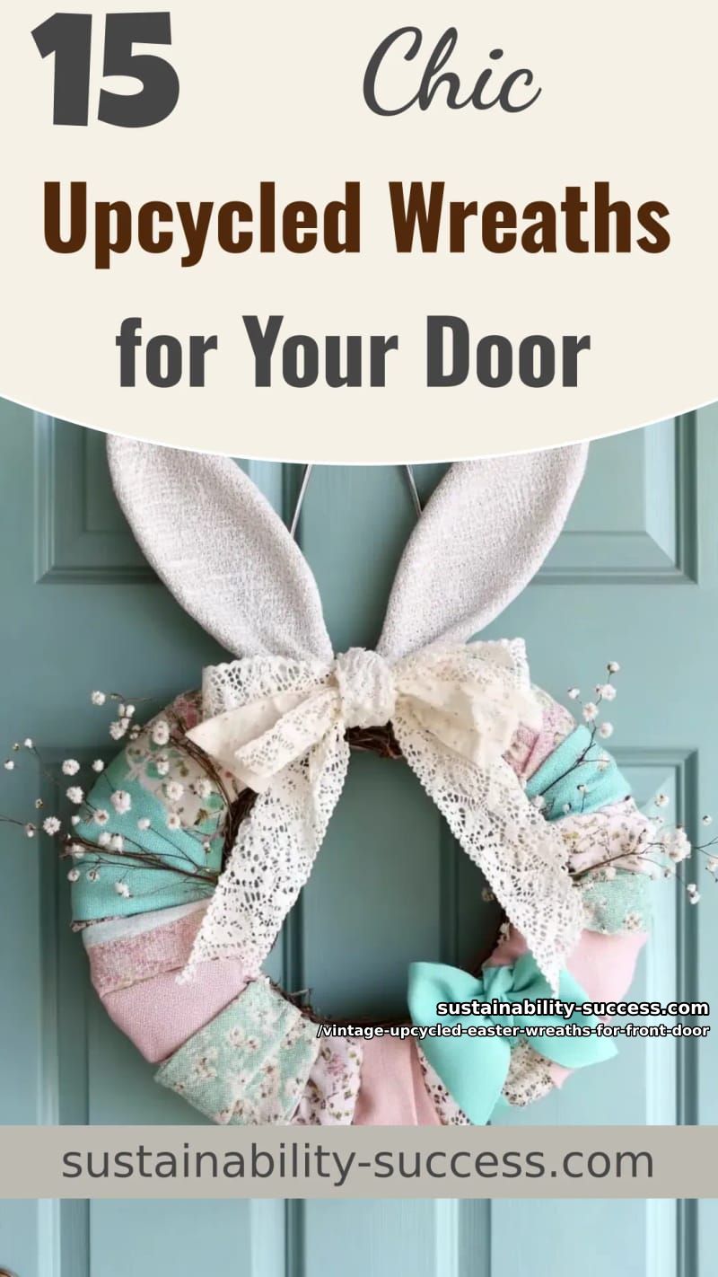 15 Vintage Upcycled Easter Wreaths For Front Door That Feel Cozy, Nostalgic & Fresh 49 vintage upcycled easter wreaths for front door - Collage 48