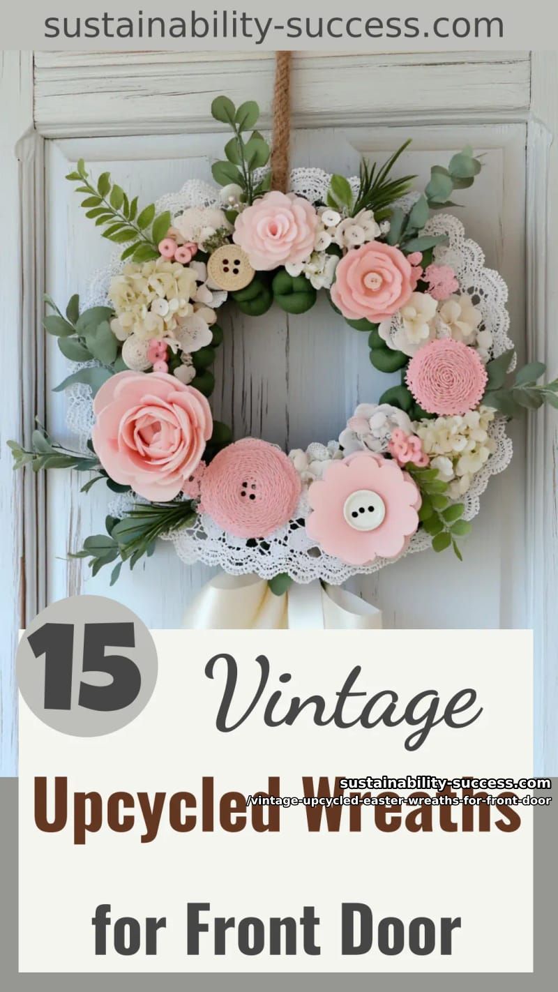 15 Vintage Upcycled Easter Wreaths For Front Door That Feel Cozy, Nostalgic & Fresh 53 vintage upcycled easter wreaths for front door - Collage 52