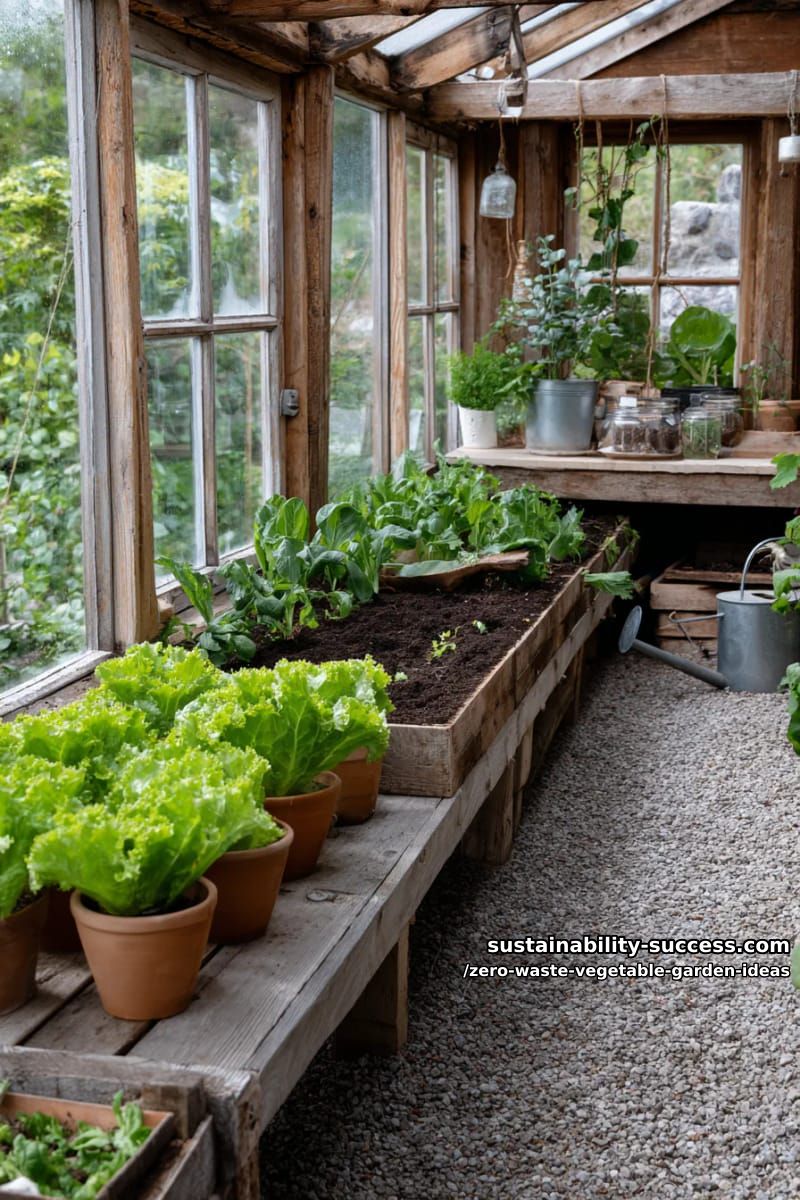 build a greenhouse with old windows and door frames for year-round veggies 1