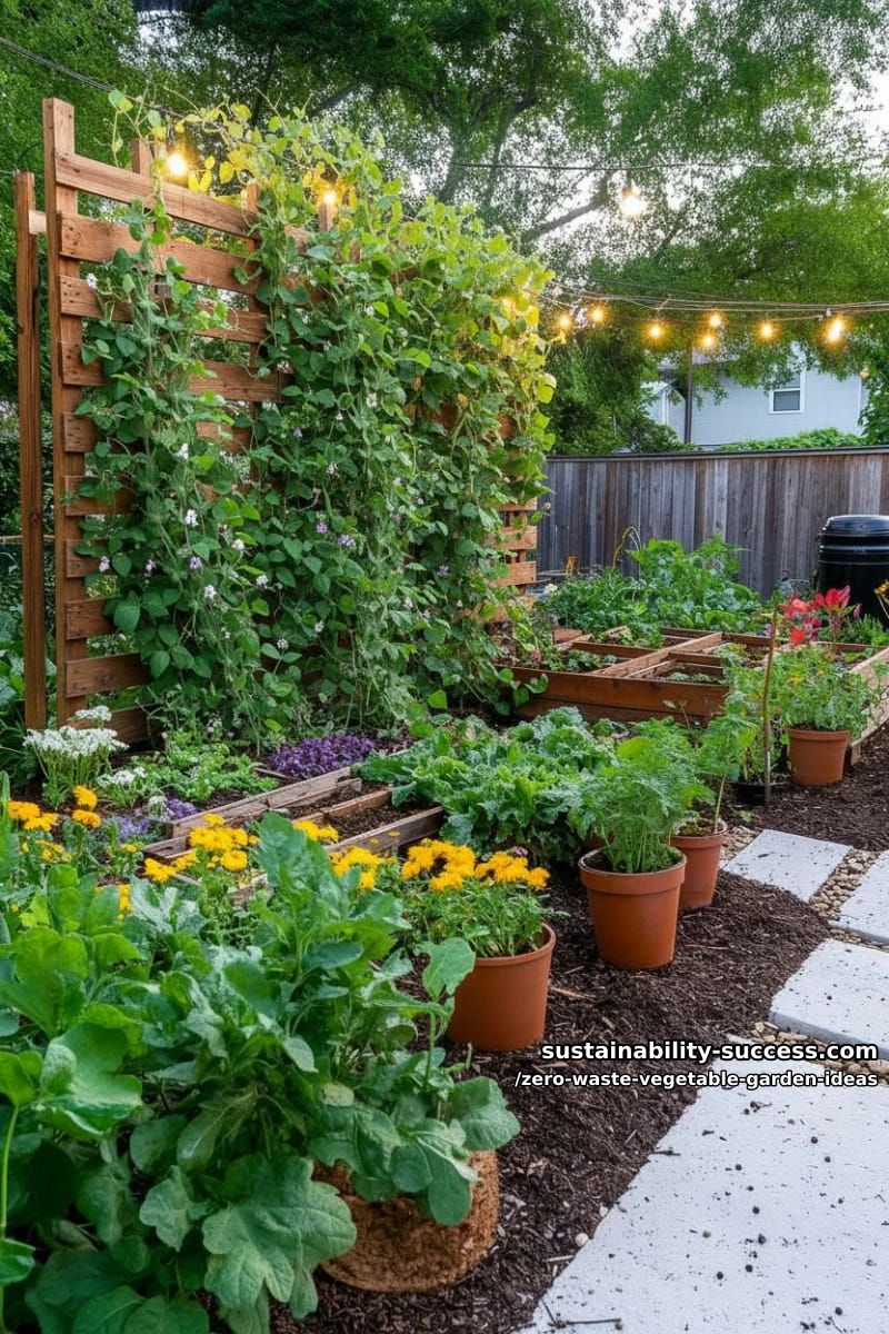 construct a pallet fence trellis for climbing beans and peas 1