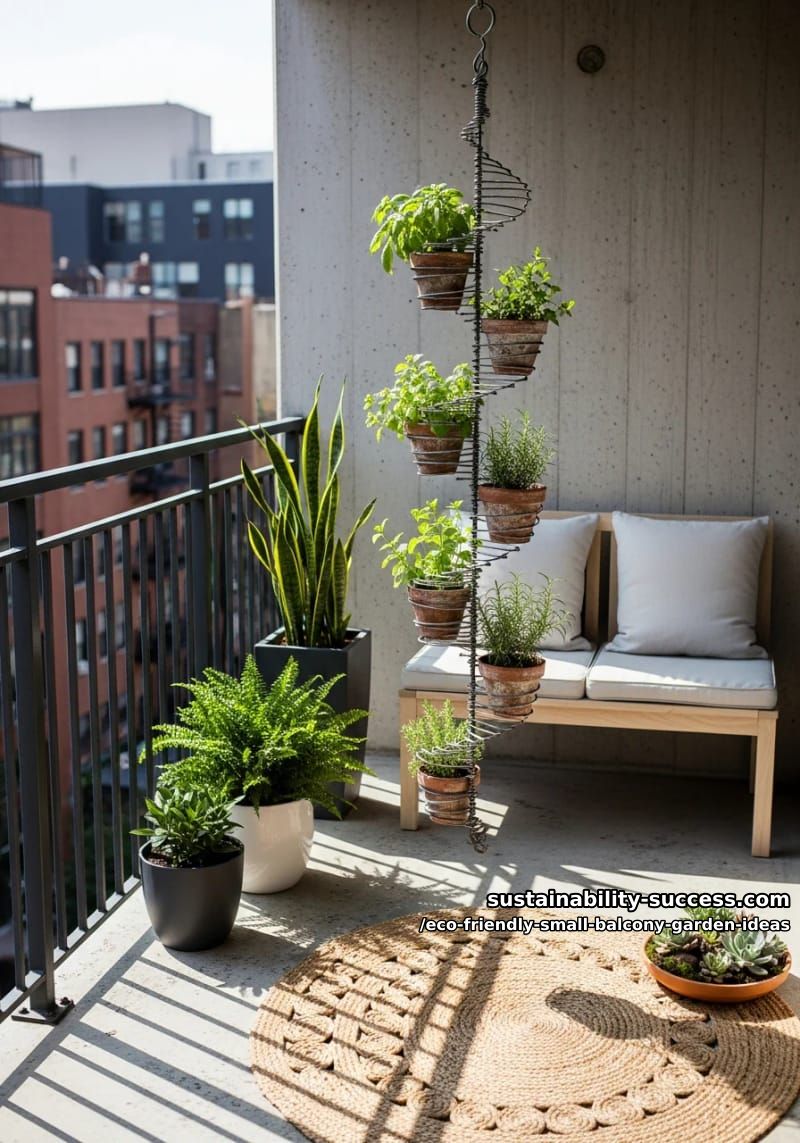 diy hanging herb spirals from reclaimed metal wire 1