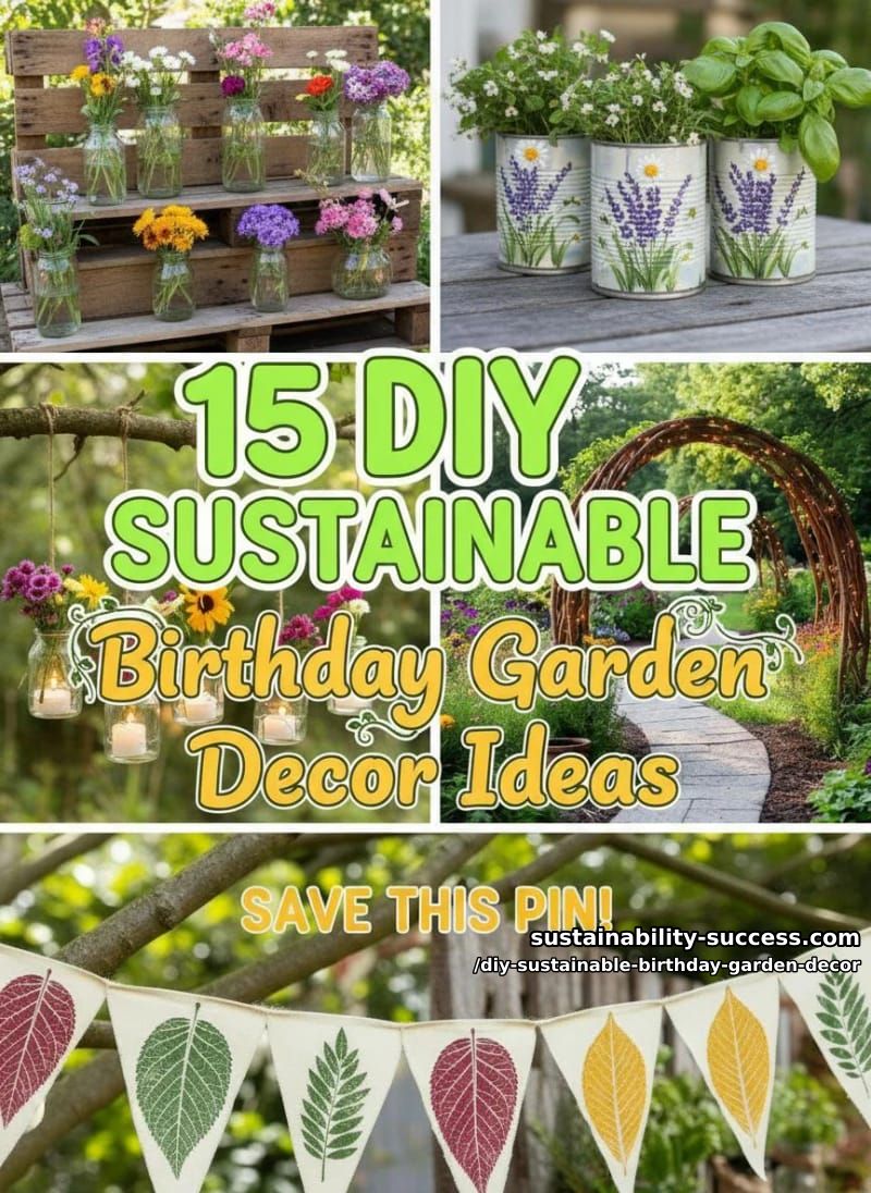 15 DIY Sustainable Birthday Garden Decor for Happier Celebration 35 DIY Sustainable Birthday Garden Decor - Collage 34