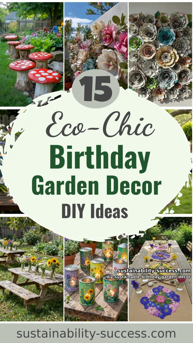 15 DIY Sustainable Birthday Garden Decor for Happier Celebration 44 DIY Sustainable Birthday Garden Decor - Collage 43
