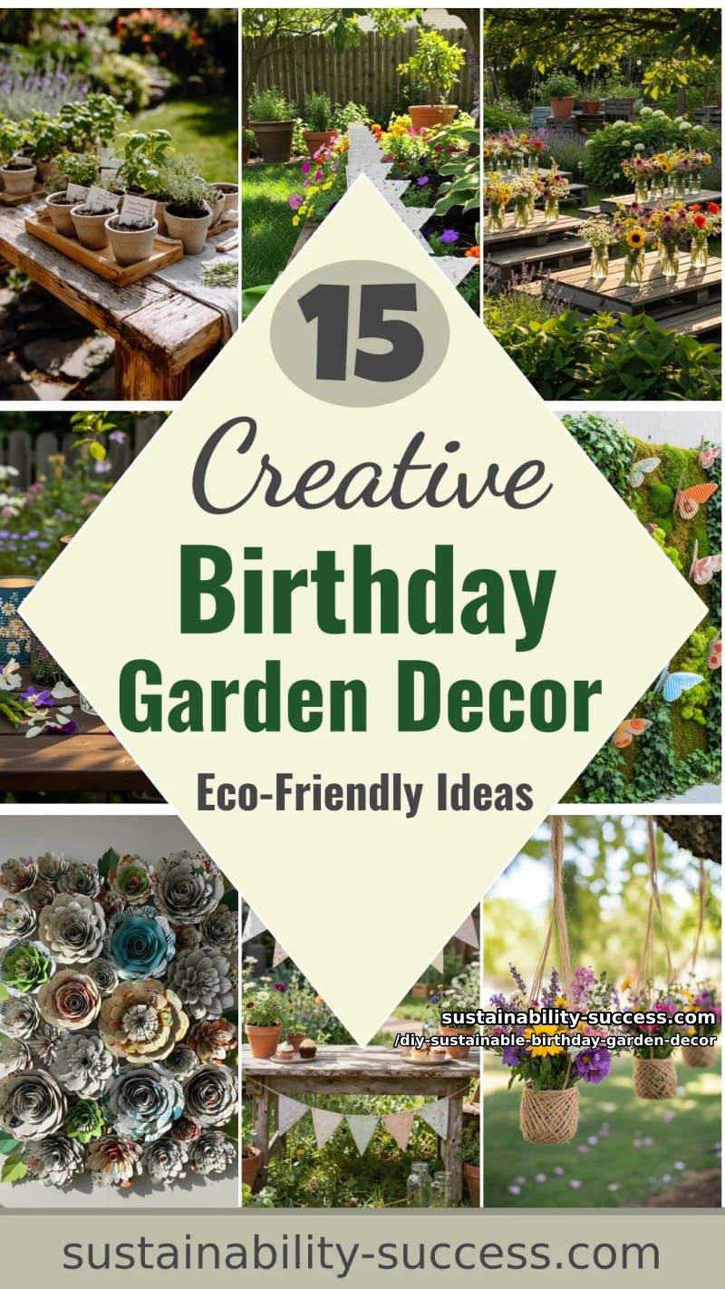 15 DIY Sustainable Birthday Garden Decor for Happier Celebration 45 DIY Sustainable Birthday Garden Decor - Collage 44