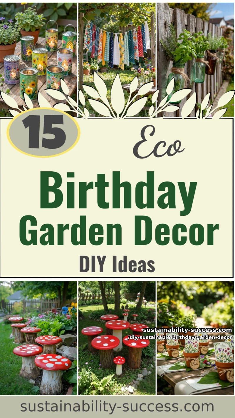 15 DIY Sustainable Birthday Garden Decor for Happier Celebration 50 DIY Sustainable Birthday Garden Decor - Collage 49