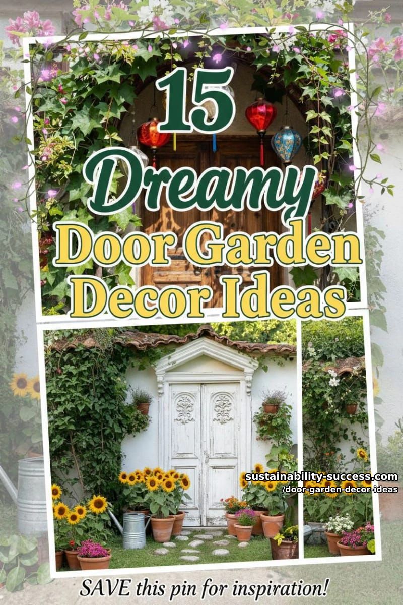 15 Dreamy Door Garden Decor Ideas to Try This Season 40 Door Garden Decor Ideas - Collage 39