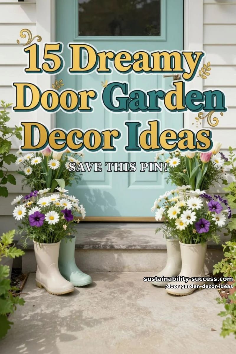 15 Dreamy Door Garden Decor Ideas to Try This Season 42 Door Garden Decor Ideas - Collage 41