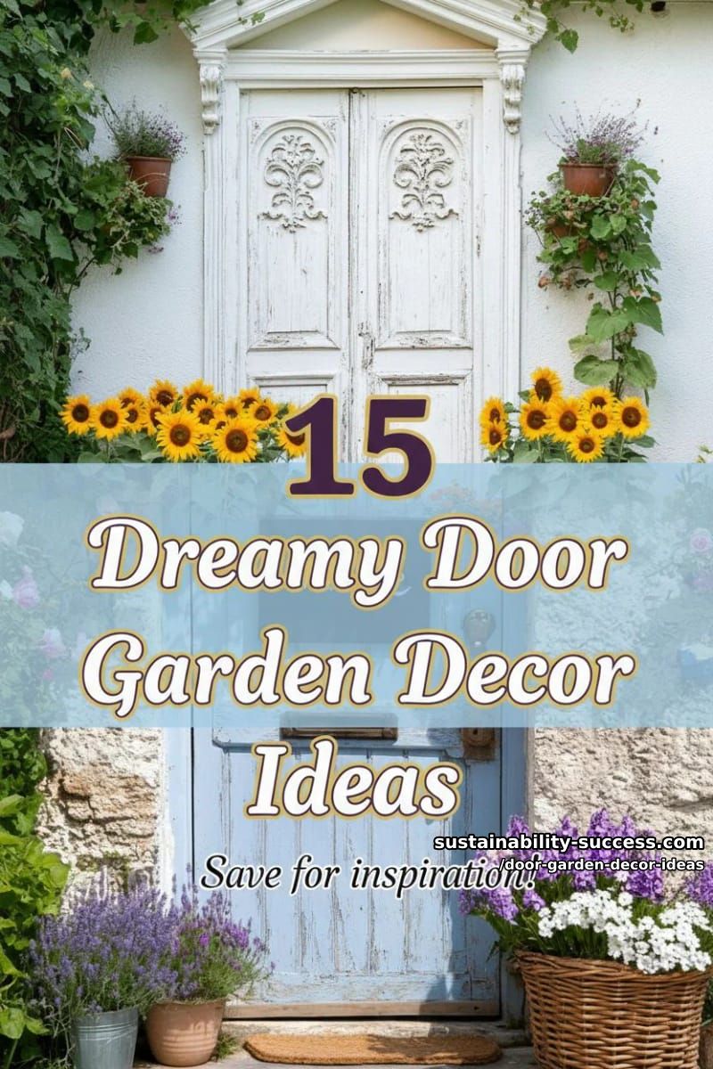 15 Dreamy Door Garden Decor Ideas to Try This Season 44 Door Garden Decor Ideas - Collage 43