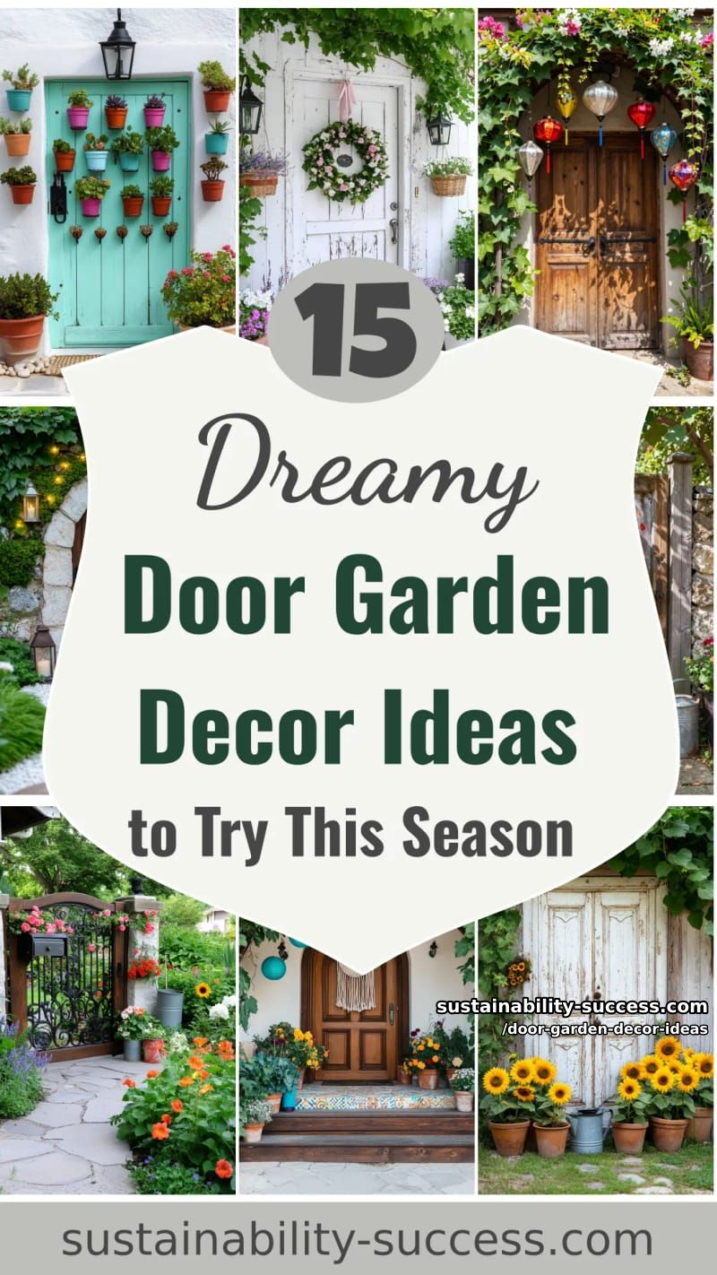 15 Dreamy Door Garden Decor Ideas to Try This Season 45 Door Garden Decor Ideas - Collage 44