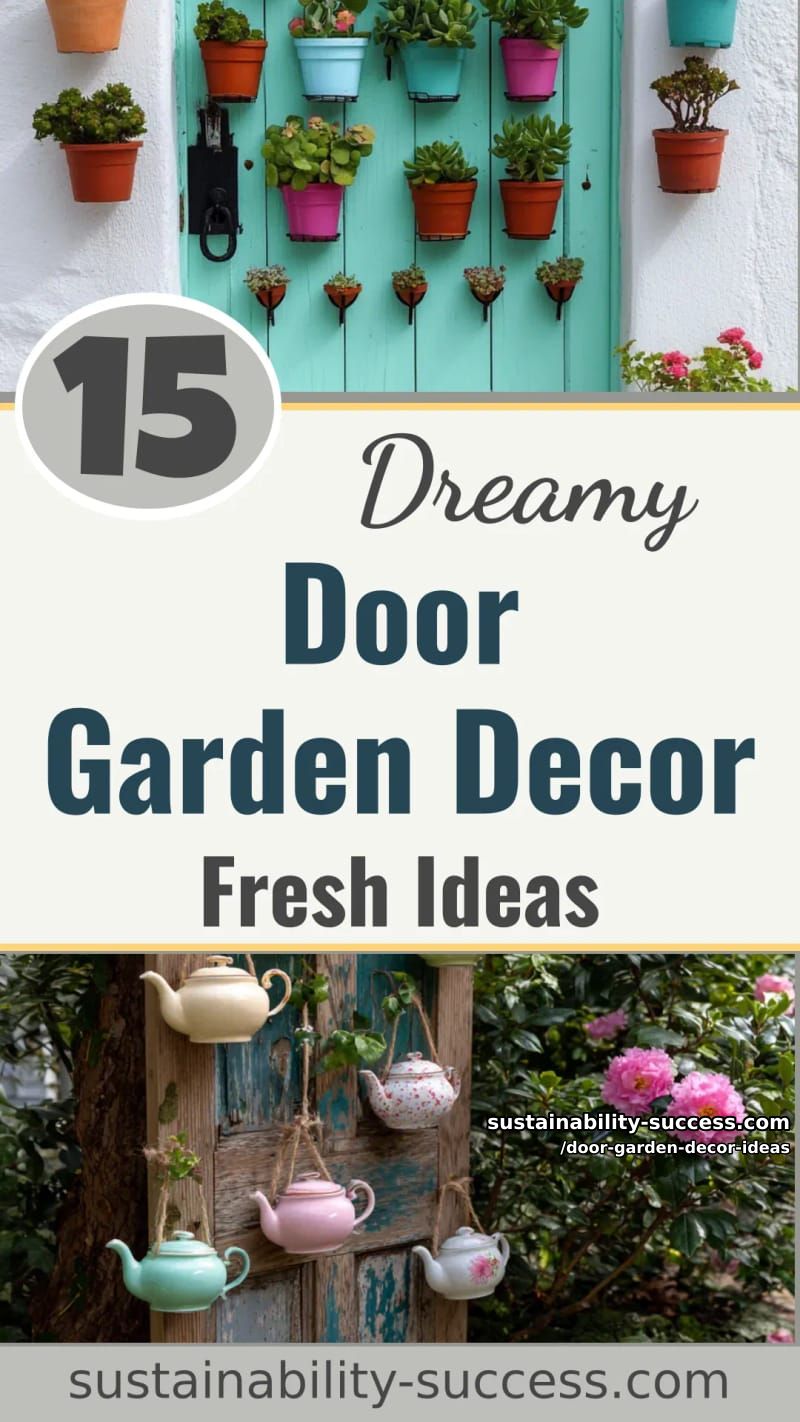 15 Dreamy Door Garden Decor Ideas to Try This Season 46 Door Garden Decor Ideas - Collage 45