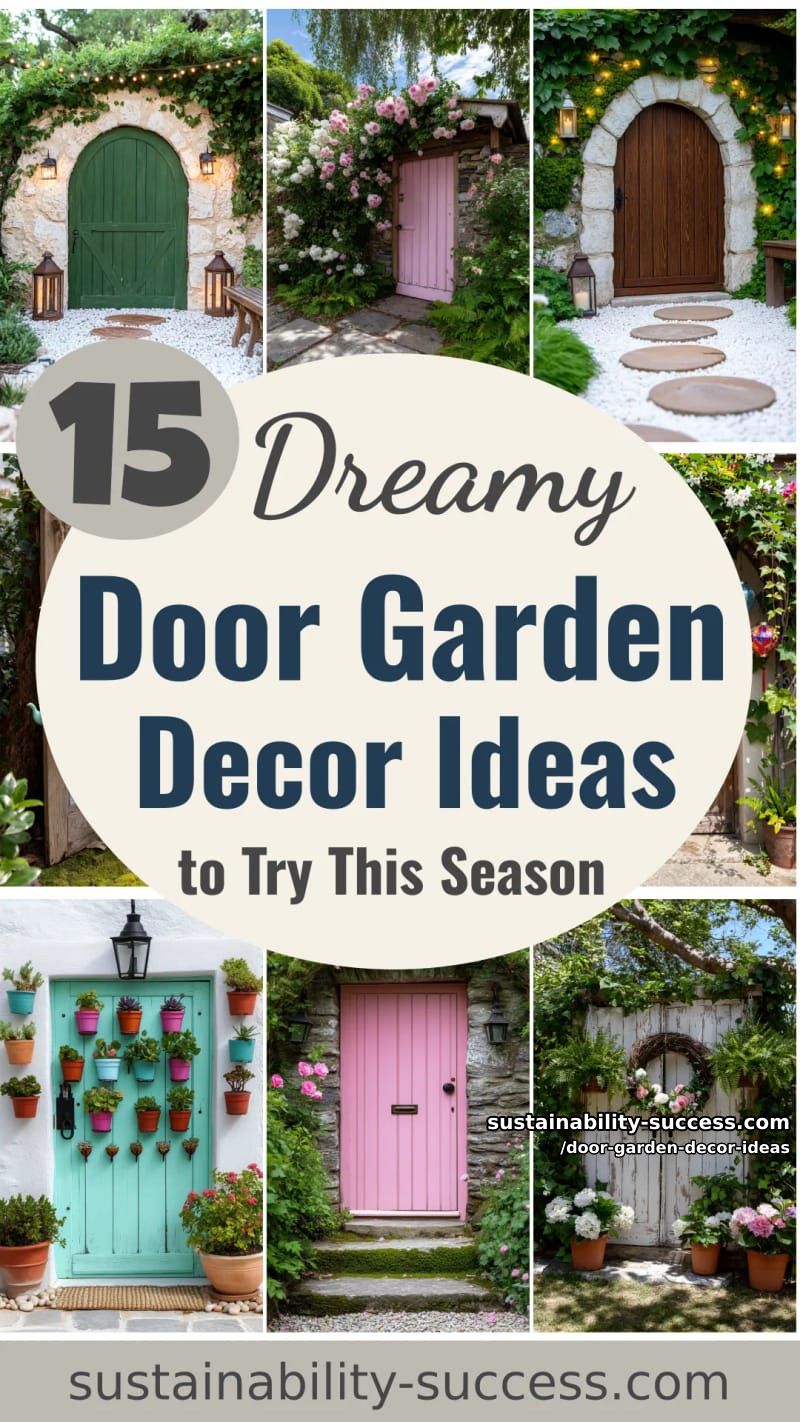 15 Dreamy Door Garden Decor Ideas to Try This Season 49 Door Garden Decor Ideas - Collage 48