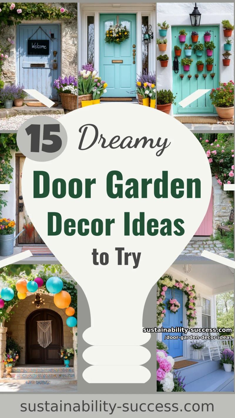 15 Dreamy Door Garden Decor Ideas to Try This Season 53 Door Garden Decor Ideas - Collage 52