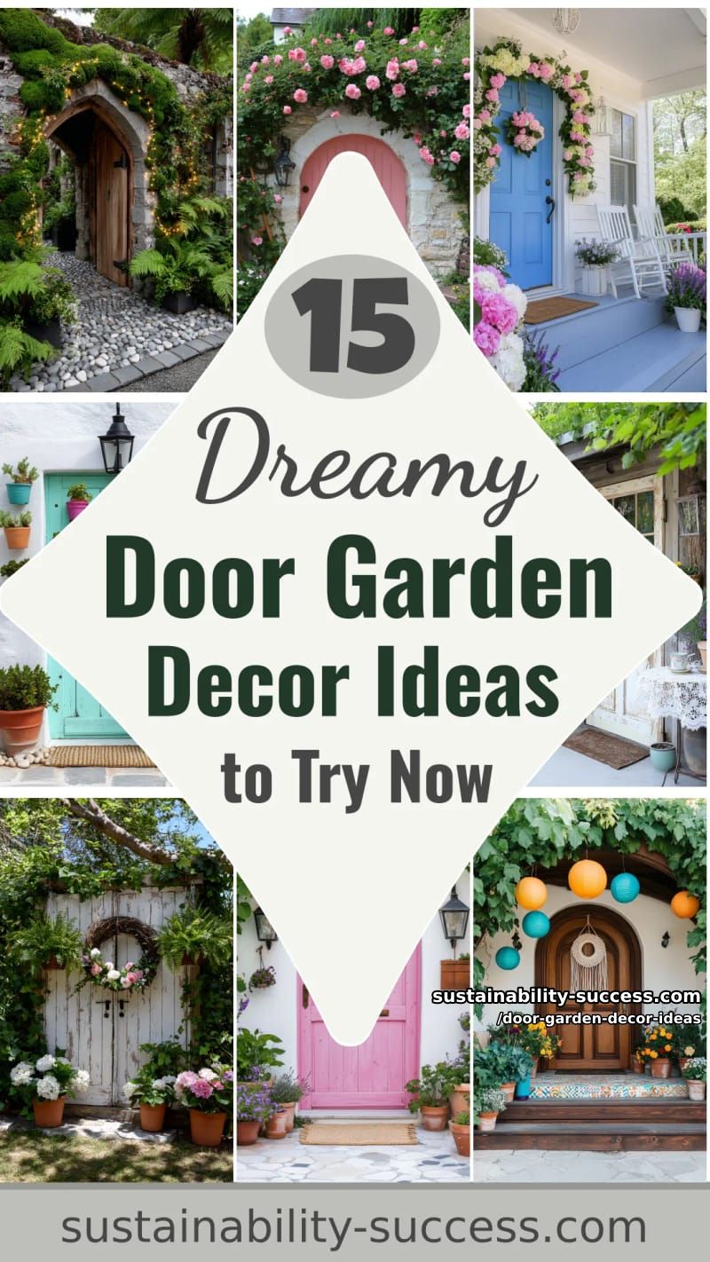 15 Dreamy Door Garden Decor Ideas to Try This Season 54 Door Garden Decor Ideas - Collage 53