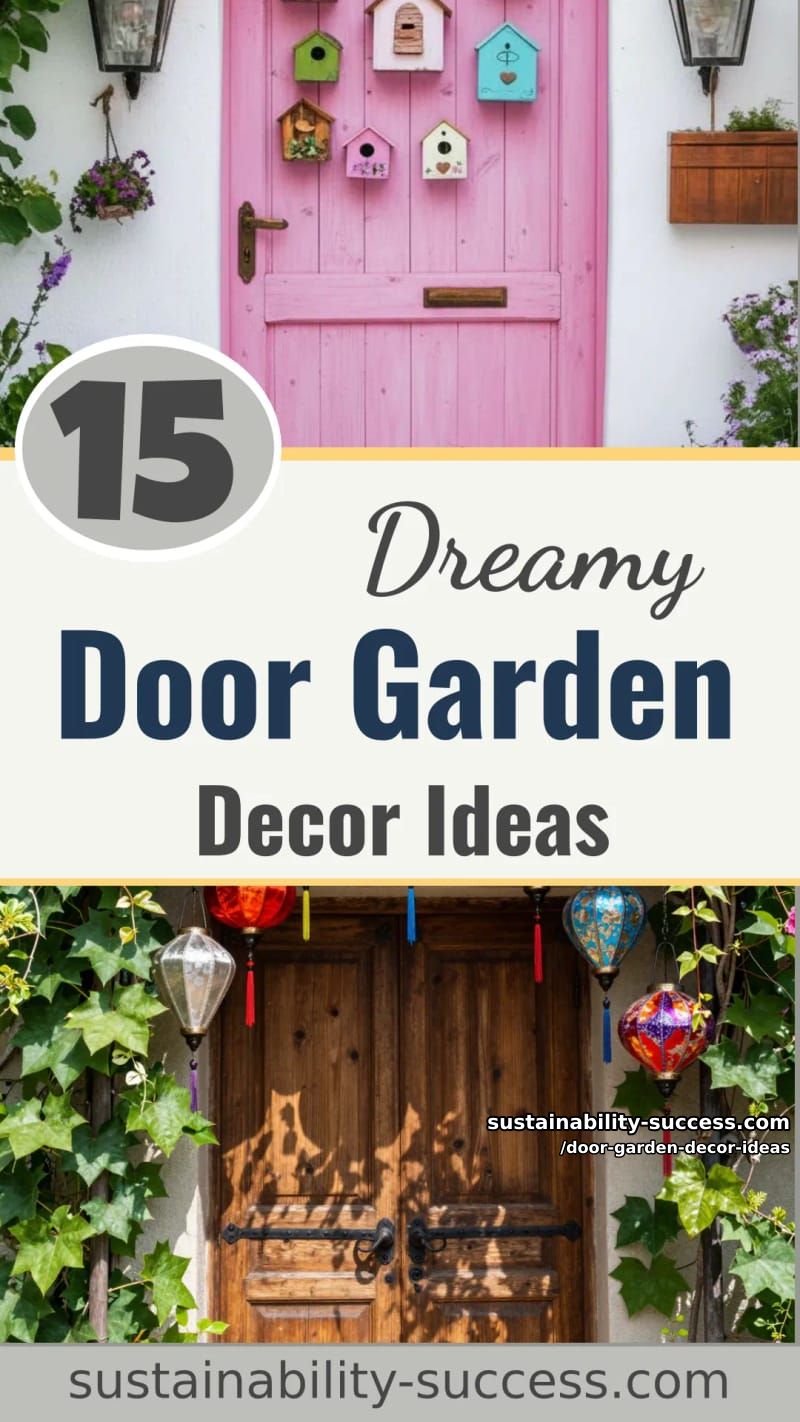 15 Dreamy Door Garden Decor Ideas to Try This Season 56 Door Garden Decor Ideas - Collage 55