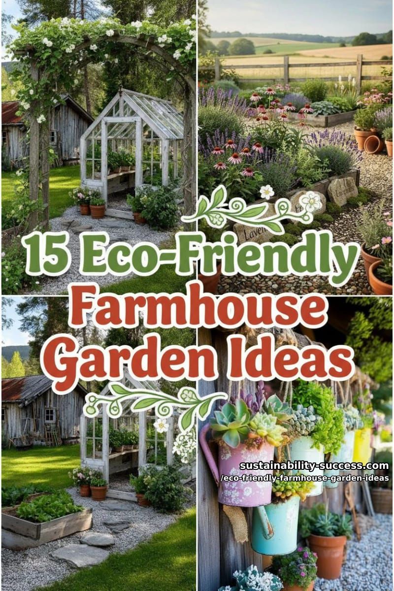 15 Eco-Friendly Farmhouse Garden Ideas for a Charming Sustainable Backyard 39 Eco-Friendly Farmhouse Garden Ideas - Collage 38