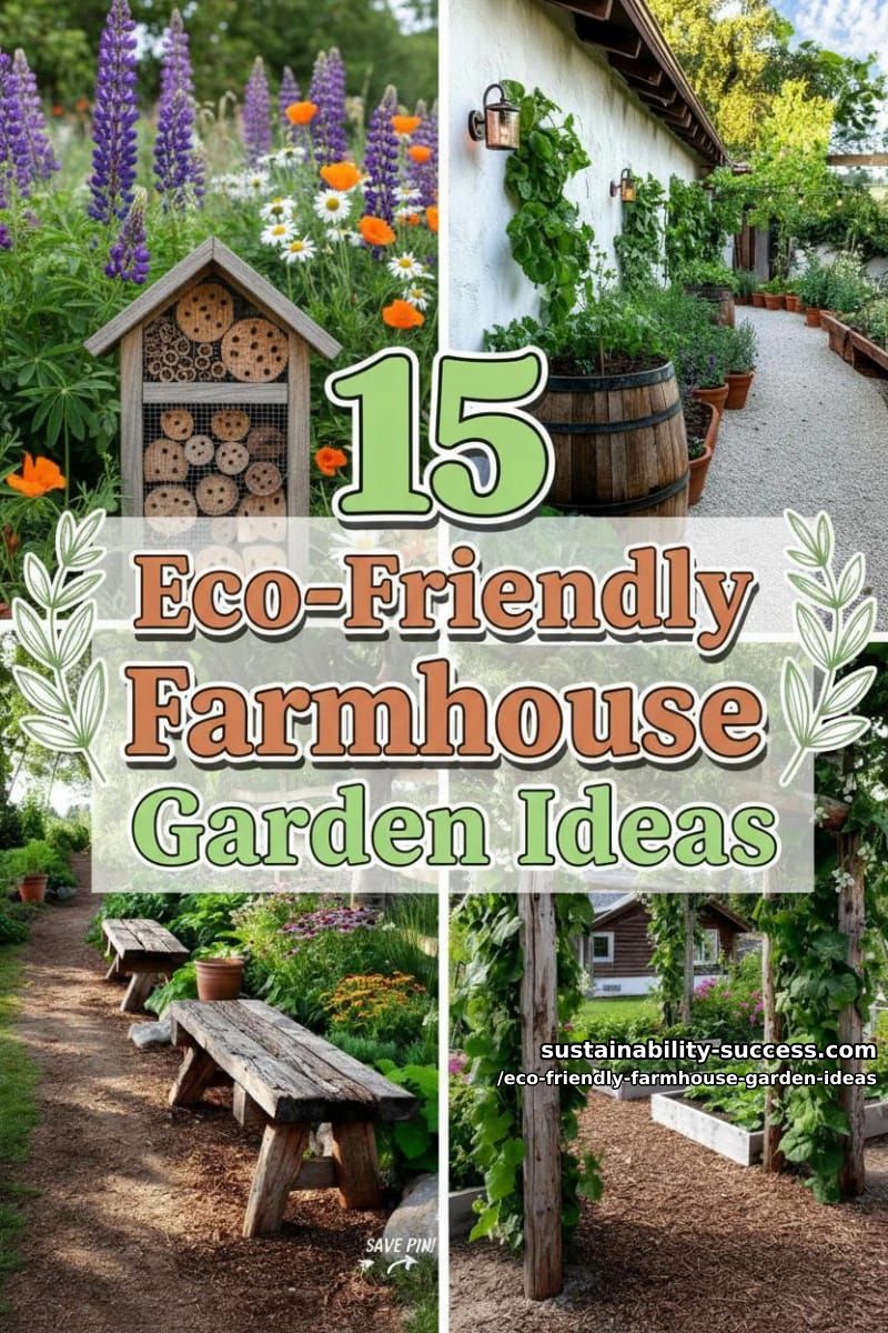 15 Eco-Friendly Farmhouse Garden Ideas for a Charming Sustainable Backyard 40 Eco-Friendly Farmhouse Garden Ideas - Collage 39