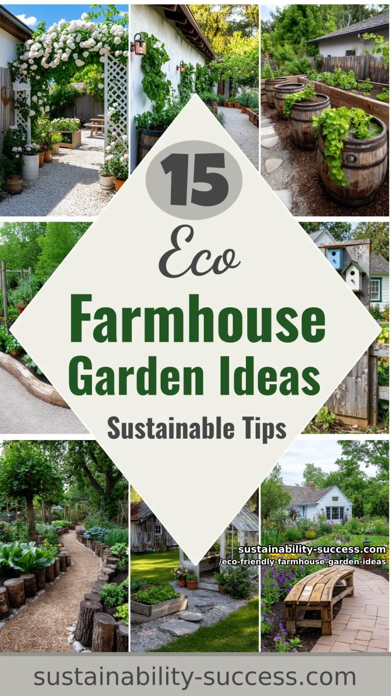 15 Eco-Friendly Farmhouse Garden Ideas for a Charming Sustainable Backyard 45 Eco-Friendly Farmhouse Garden Ideas - Collage 44