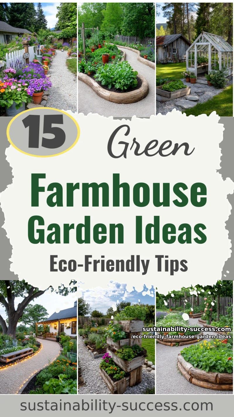 15 Eco-Friendly Farmhouse Garden Ideas for a Charming Sustainable Backyard 48 Eco-Friendly Farmhouse Garden Ideas - Collage 47