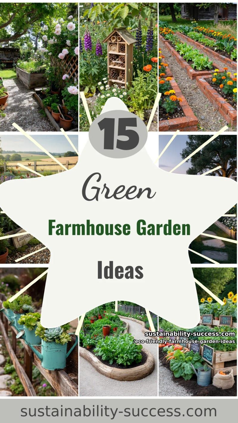 15 Eco-Friendly Farmhouse Garden Ideas for a Charming Sustainable Backyard 49 Eco-Friendly Farmhouse Garden Ideas - Collage 48