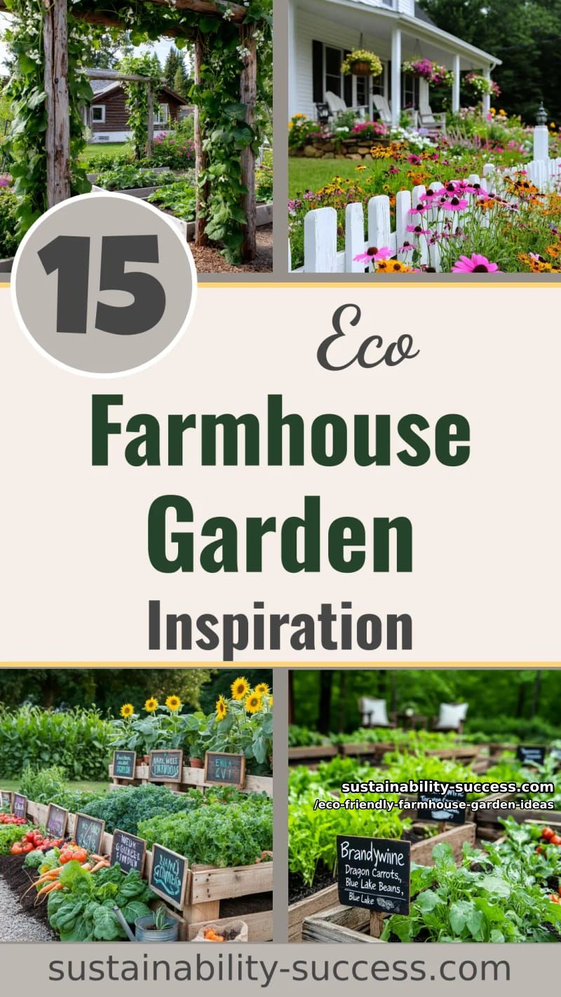 15 Eco-Friendly Farmhouse Garden Ideas for a Charming Sustainable Backyard 50 Eco-Friendly Farmhouse Garden Ideas - Collage 49