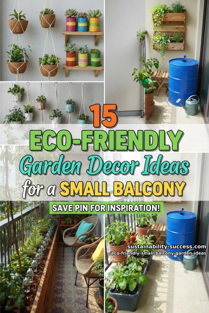 15 Eco-Friendly Garden Decor Ideas for a Small Balcony 37 Eco-Friendly Small Balcony Garden Ideas - Collage 36