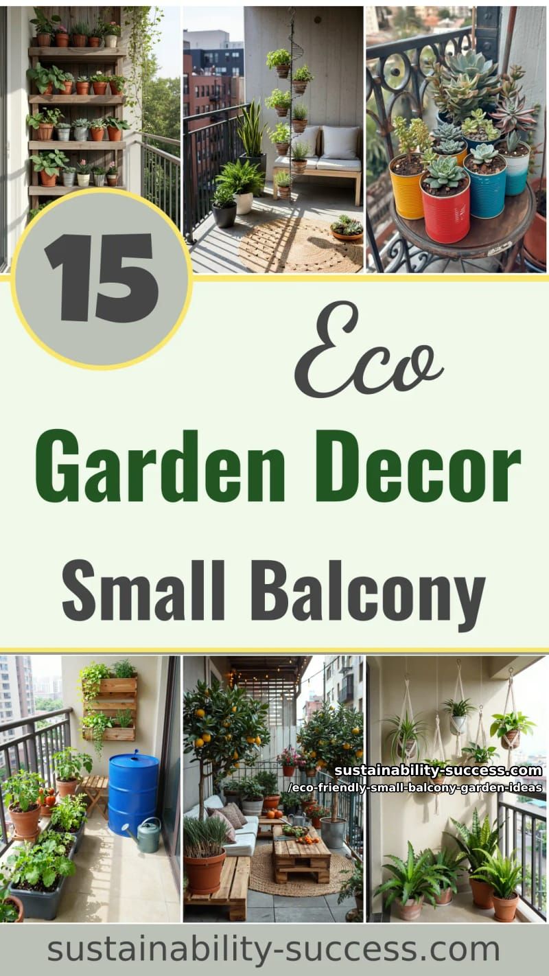 15 Eco-Friendly Garden Decor Ideas for a Small Balcony 41 Eco-Friendly Small Balcony Garden Ideas - Collage 40