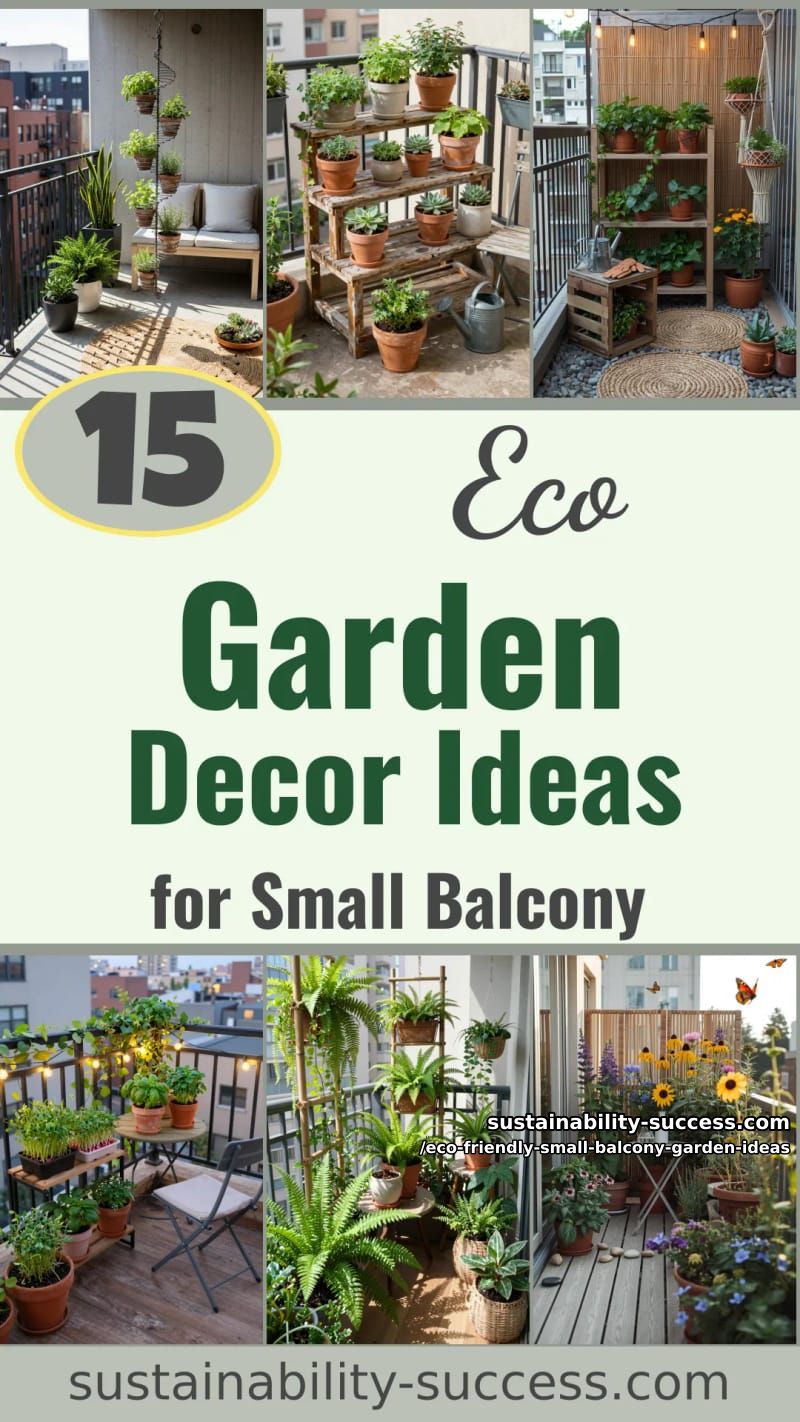 15 Eco-Friendly Garden Decor Ideas for a Small Balcony 43 Eco-Friendly Small Balcony Garden Ideas - Collage 42