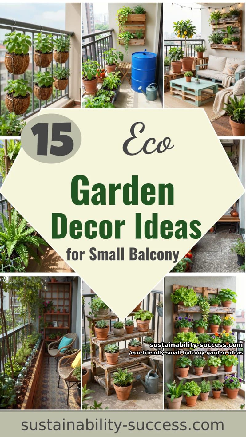 15 Eco-Friendly Garden Decor Ideas for a Small Balcony 44 Eco-Friendly Small Balcony Garden Ideas - Collage 43