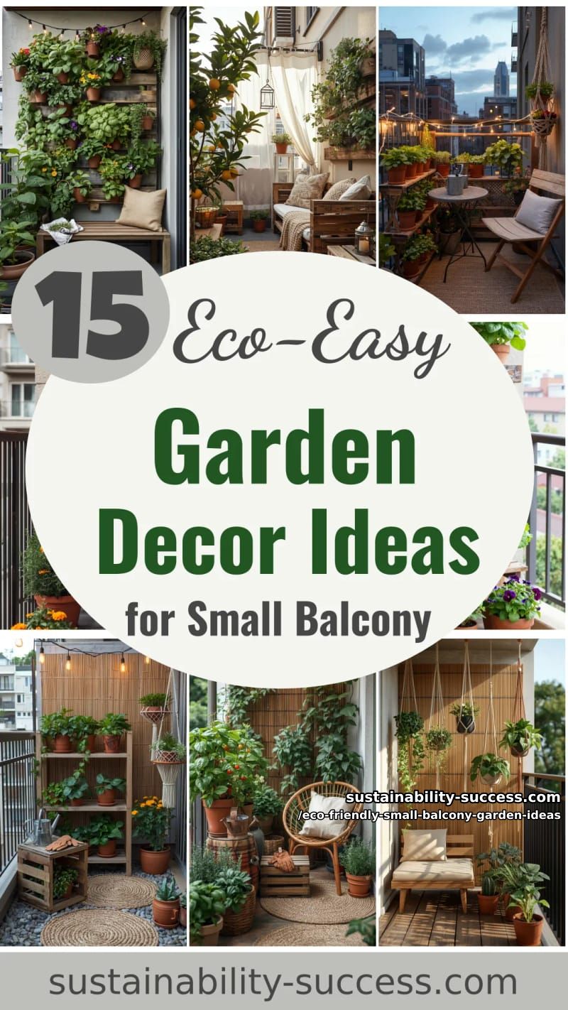 15 Eco-Friendly Garden Decor Ideas for a Small Balcony 45 Eco-Friendly Small Balcony Garden Ideas - Collage 44