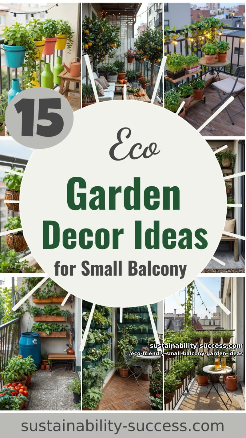 15 Eco-Friendly Garden Decor Ideas for a Small Balcony 51 Eco-Friendly Small Balcony Garden Ideas - Collage 50