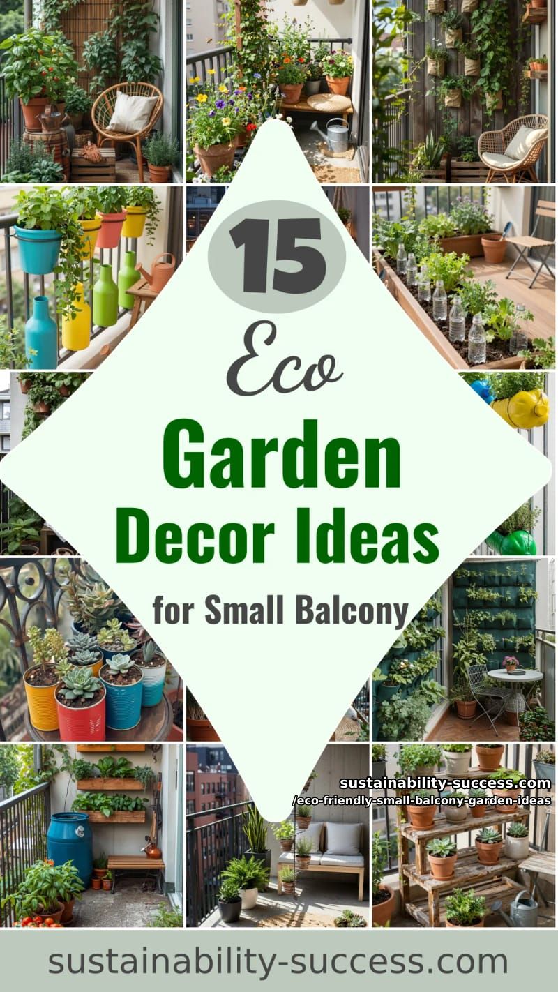 15 Eco-Friendly Garden Decor Ideas for a Small Balcony 52 Eco-Friendly Small Balcony Garden Ideas - Collage 51
