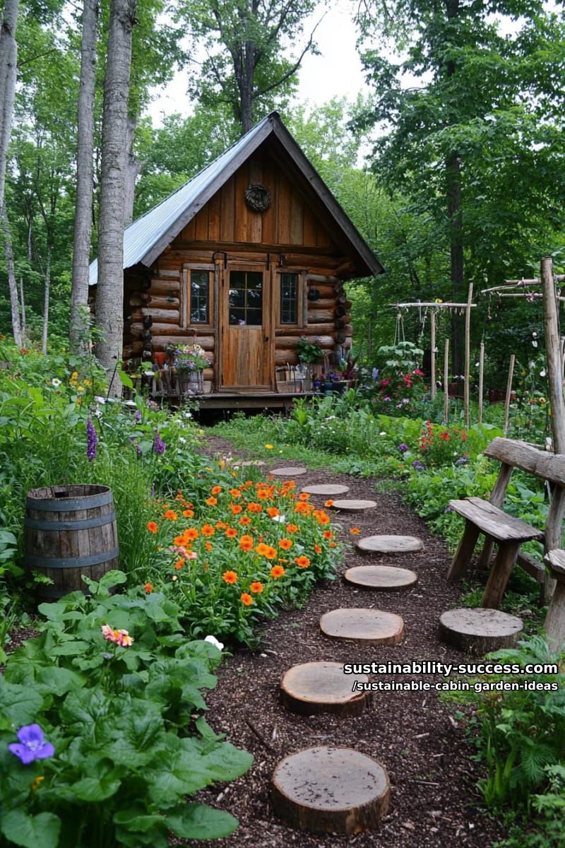 forest garden with fruit trees, berry bushes, and companion plantings 1