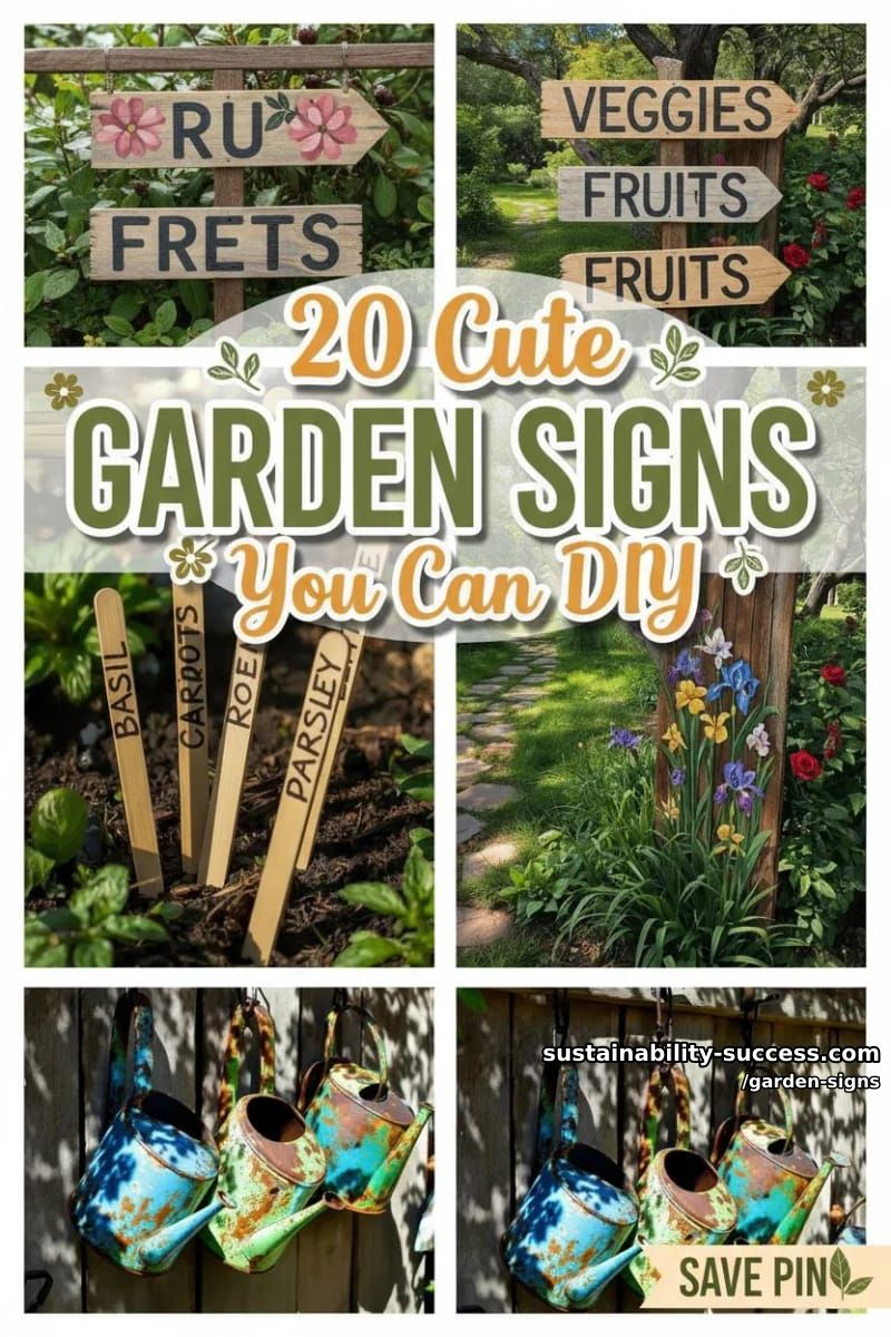 20 Garden Signs For A Delightful Backyard Retreat 35 garden signs - Collage 34