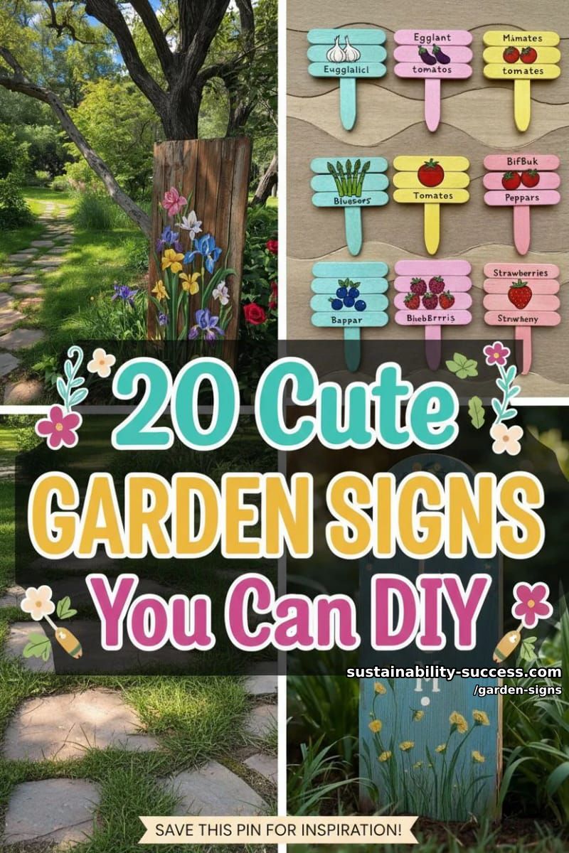 20 Garden Signs For A Delightful Backyard Retreat 36 garden signs - Collage 35