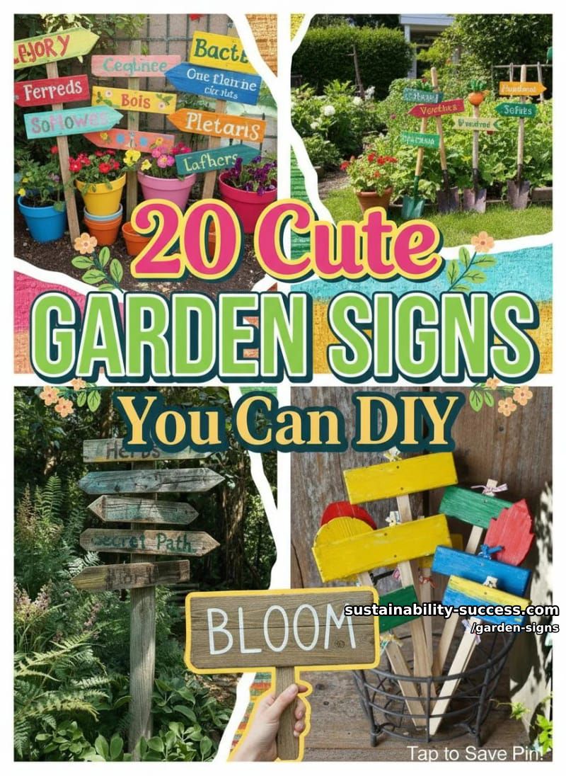 20 Garden Signs For A Delightful Backyard Retreat 37 garden signs - Collage 36