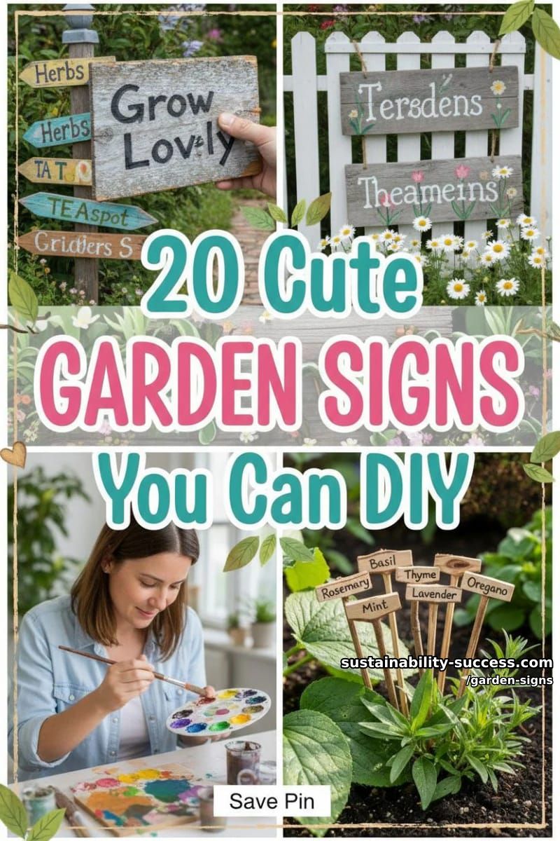 20 Garden Signs For A Delightful Backyard Retreat 38 garden signs - Collage 37